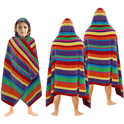 Hooded Bath Towel Wrap - 100% Cotton Soft Hooded Kids Towel