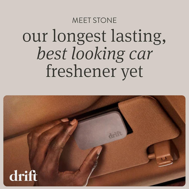 Drift Car Air Freshener - Stone Car Odor Eliminator, Cabana Scent Starter Kit