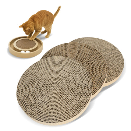 Spin n' Scratch Cat Scratch Pad Refill - Round, 5-Pack