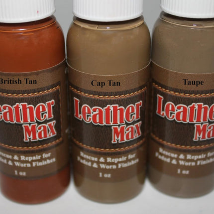 Leather Repair Kit/Leather Color Kit/Cleaner/Color Restorer/Sponge Applicator (Leather Repair) (Vinyl Repair) (Leather Dye) (Taupe)