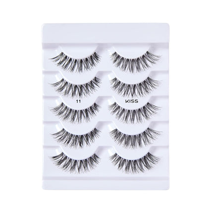 KISS So Wispy, False Eyelashes, '', 12mm, Includes 5 Pairs Of Lashes, Easy to Apply, Reusable Lash Clusters