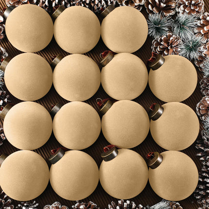 15 Pcs Velvet Christmas Balls, Burgundy