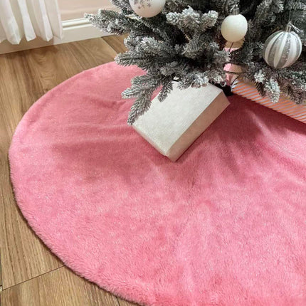 48 Inch White Faux Fur Christmas Tree Skirt, Plush Tree Base Cover for Holiday Party and Home Christmas Decor