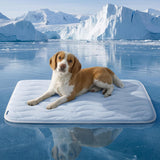 Cooling Mat for Large Dogs, Thin Breathable Washable Crate Pad, 35 x 23, Blue