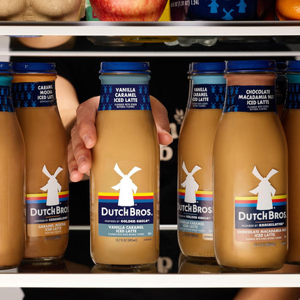 Dutch Bros® Vanilla Caramel Iced Latte, Inspired by Golden Eagle®, 12-13.7 Fl Oz Bottles