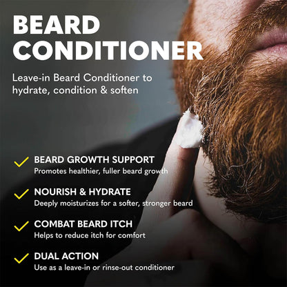 Beard Wash and Conditioner Set – Facial Hair Shampoo & Leave-In Conditioner for Men – Hydrating - photo 3