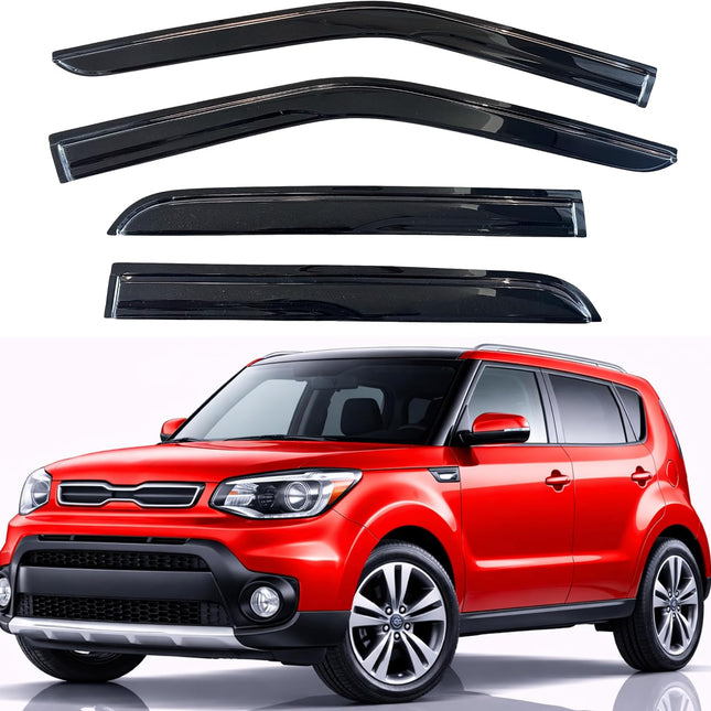 Rain Guards for 2014-2019 Soul, Out-Channel 4-Piece Set