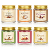 Fall Candles for Home Scented, 6Pack Fall Scented Candle Gift Set for Women