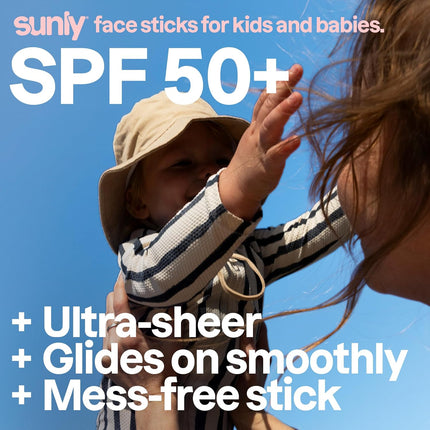 ATTITUDE Baby Mineral Sunscreen Face Stick SPF 50, Broad Spectrum Zinc Oxide, EWG Verified, Non-Nano, Gentle Lightweight Non-Greasy, Vegan