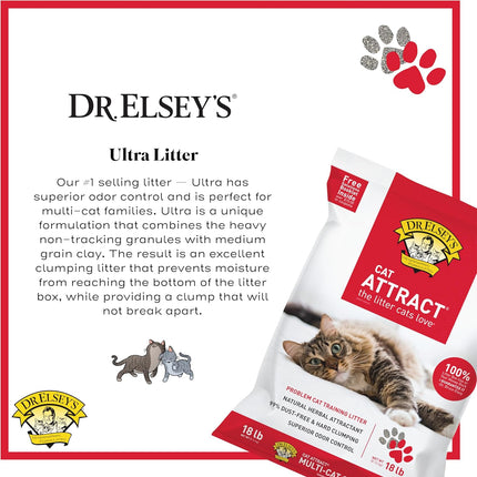 Dr. Elsey's® Cat Attract® Clumping Clay Cat Litter 18-lb. Bag