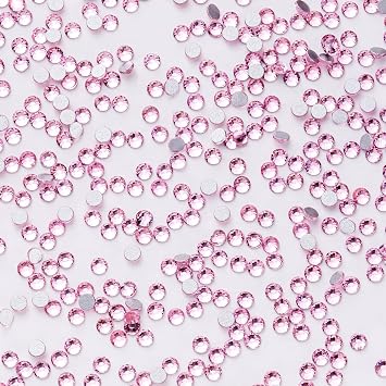 1440-Piece Light Pink Glass Flatback Rhinestones, SS6 2.0mm