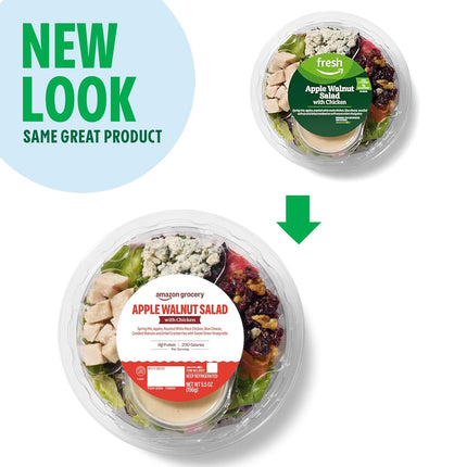 Amazon Grocery, Apple Walnut Salad with Chicken, 5.5 Oz (Previously Amazon Fresh Brand, Packaging May Vary)