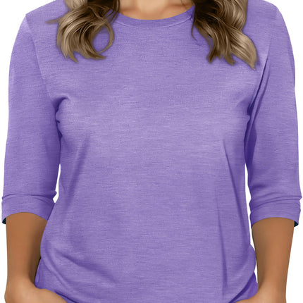 3/4 Sleeve Tops for Women Graphic Crew Neck Fall Blouses Spring T Shirts