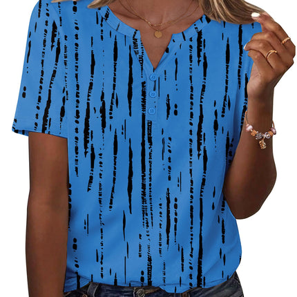 Blusas de verano para mujer, casuales, manga corta, cuello en V