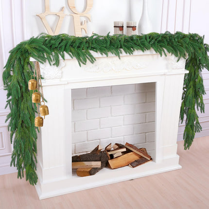 2Pcs 6FT Christmas Garlands, Real Touch Norfolk Pine Garland