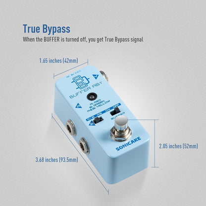 ABY Guitar Pedal, Mini AB Switcher with Buffer Switch - photo 5