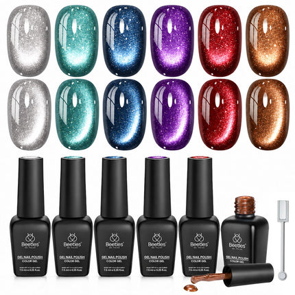 Jelly Gel Nail Polish Set, 6 Colors