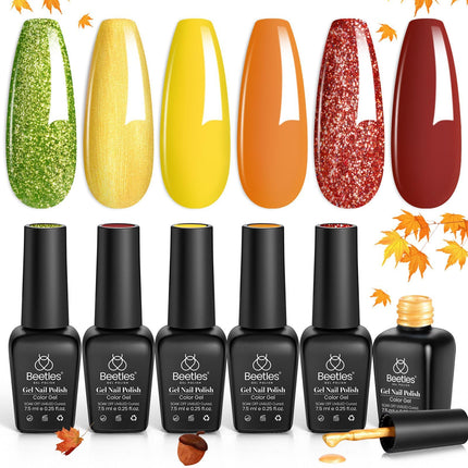 Jelly Gel Nail Polish Set, 6 Colors