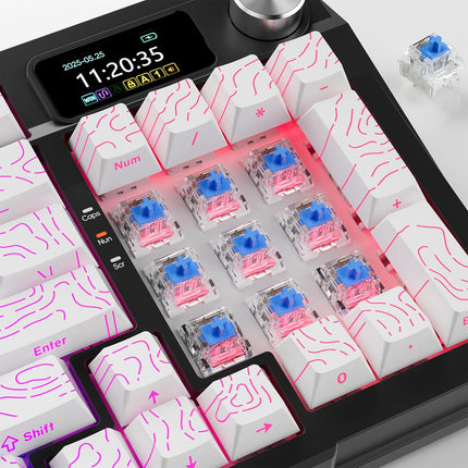 Zhouwang 10PCS Blue Switches,3 Pin Replacement Dustproof Mechanical Keyboards Switches, Suitable clicker for 3D Prints and Gaming Keyboards