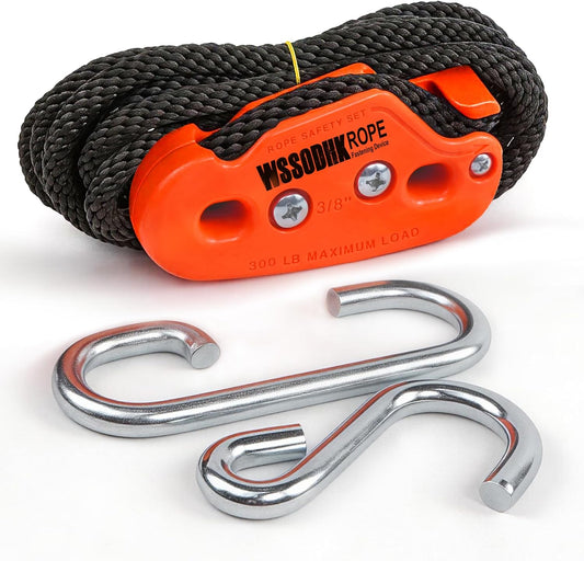 Heavy Duty Rope Fastening Device - 3/8 Inch, Easily lift heavy objects and hang them securely, Self-Locking Alternative