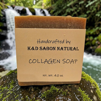 K&D Collagen Soap with Licorice - Natural Exfoliating Skincare Soap - Handcrafted 4.0 oz