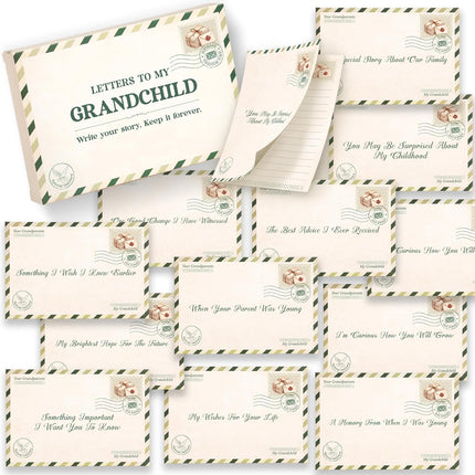 Letters to my Grandchild: 12 Prompted Letters with Envelopes, First Time Grandma Gifts for Grandma, Grandpa, Grandparent, Mothers Day Gifts For Grandmother, New Grandparent