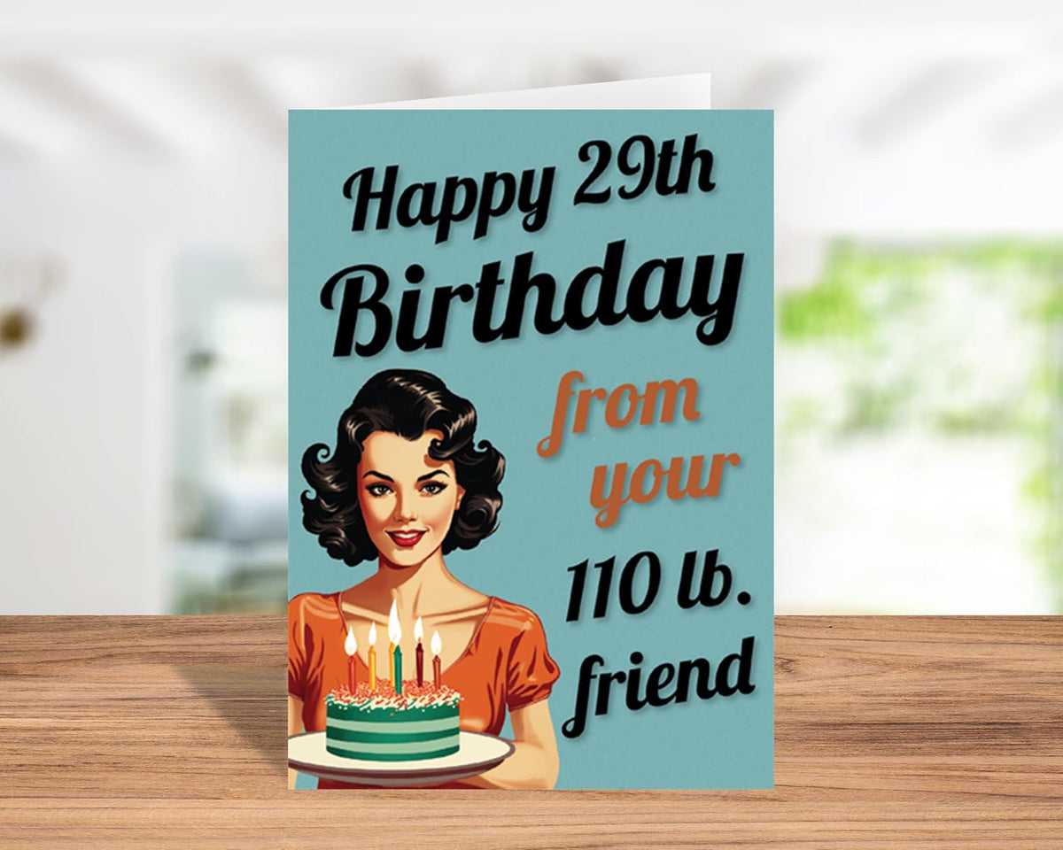 Funny Birthday Card for Women, 1 Card and 1 Kraft Envelope, 5 x 7 Inches - photo 3