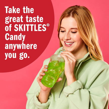 SINGLES TO GO! Skittles Variety Pack, Watertok Powdered Drink Mix, Zero Sugar, Low Calorie, Includes 4 Flavors: Green Apple, Strawberry, Grape, Orange, 1 Box (30 Single Servings), Pack of 6