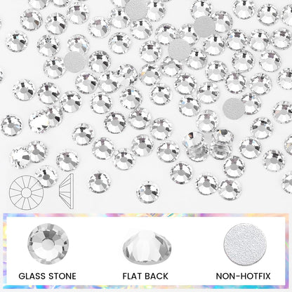1440-Piece SS20 Crystal Clear Glass Flatback Rhinestones - photo 2