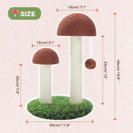 PETEPELA mushroom cat scratching post - main view