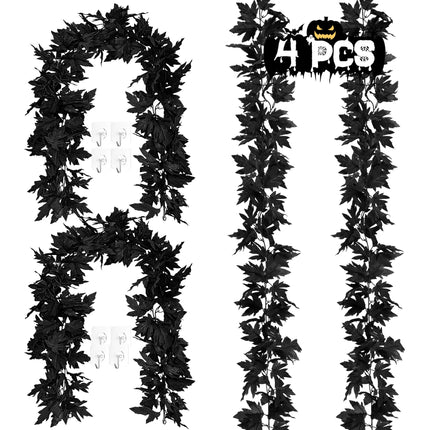 2Pack 11.8FT Fall Garland for Mantle Indoor Outdoor Thanksgiving Decor