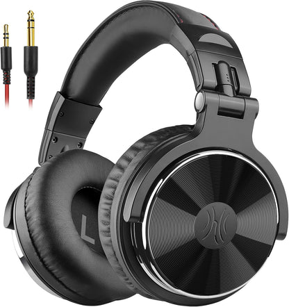 Wired Over Ear Headphones Hi-Res Studio Monitor & Mixing DJ Stereo Headsets with 50mm Drivers and 1/4 to 3.5mm Jack for