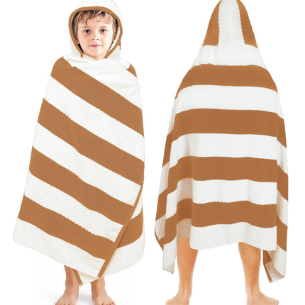 Hooded Bath Towel Wrap - 100% Cotton Soft Hooded Kids Towel