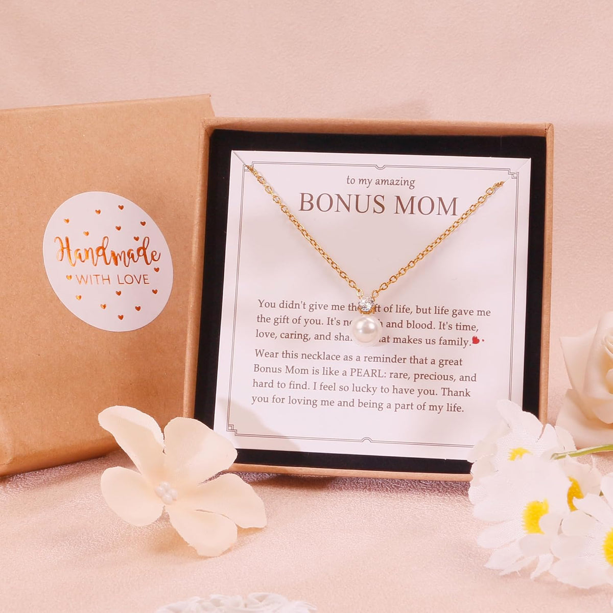 Single Pearl Necklace Birthday Gift for Mom - photo 3