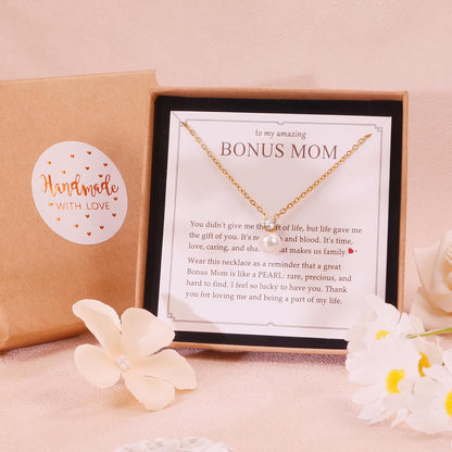 Single Pearl Necklace Birthday Gift for Mom - photo 3