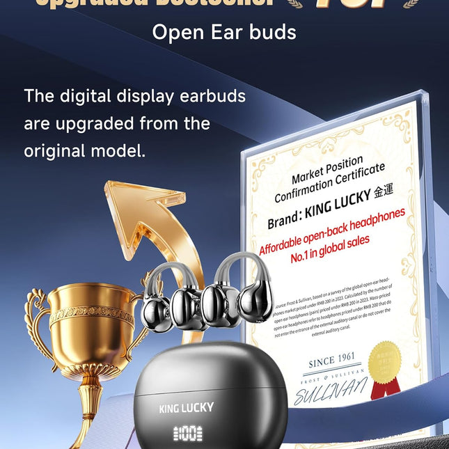 Clip-On Earbuds Gen 3, Open-Ear Wireless Bluetooth 6.0 Headphones with Mic, Secure Fit for Small Ears & - photo 2