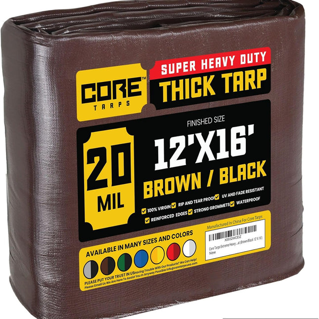Extreme Heavy Duty 20 Mil Tarp Cover, Waterproof