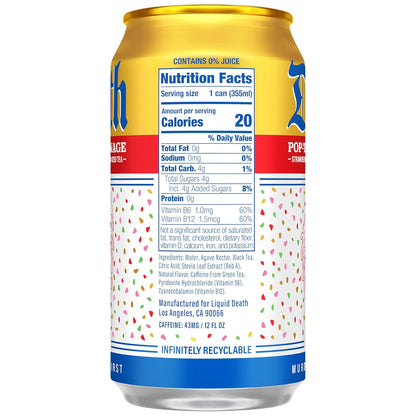 Frosted Strawberry Toaster Pastry Flavored Black Iced Tea, 12 fl oz Cans, Pack of 12 - photo 2