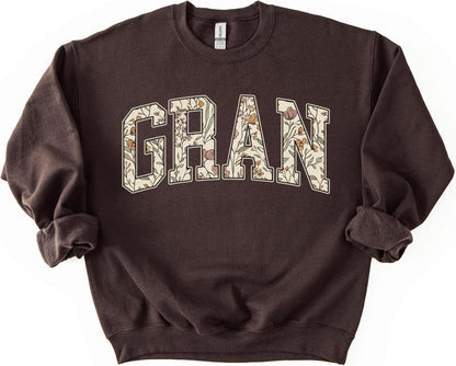 Women's Mama Grandma Auntie Floral Varsity Sweatshirt