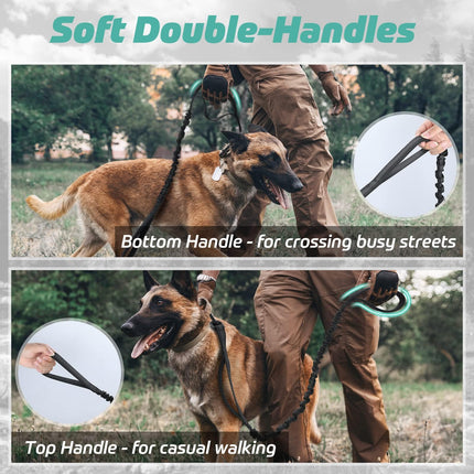 Tactical Dog Leash, Heavy Duty Training Bungee Lead