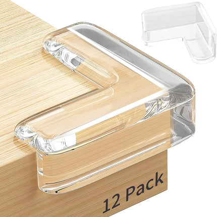 12 Pack Corner Protector, Table Protectors, Clear Furniture Edge Safety & Corner Guards Bumpers Cushion to Cover Table Edges & Sharp Furniture