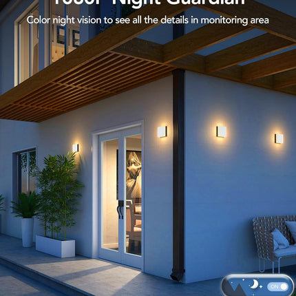 Solar Security Cameras Wireless Outdoor 2.4G WiFi, 360° View, Solar/Battery Powered, AI Human Detection, Color Night Vision, 2-Way Audio, Spotlight Siren Alarm, IP65 Waterproof, SD/Cloud Storage