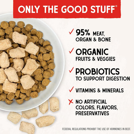Stella & Chewy's Freeze-Dried Raw Beef Meal Mixers- Dog Food Topper and Mixer - Made with 95% Grass-Fed Beef, Organs & Bone - Perfect for Picky Eaters - Grain-Free - 1 oz