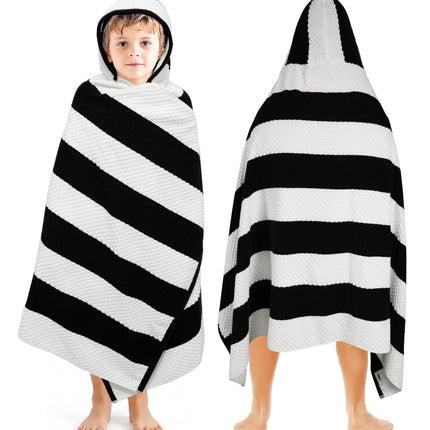 Hooded Bath Towel Wrap - 100% Cotton Soft Hooded Kids Towel