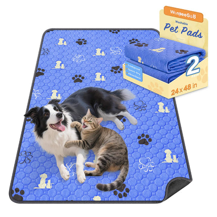 Washable Pee Pads for Dogs, Waterproof, 18 x 24 in, 4 Pack, Gray