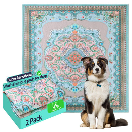 Washable Pee Pads for Dogs, 2 Pack Reusable Puppy Pads, 24''x36''