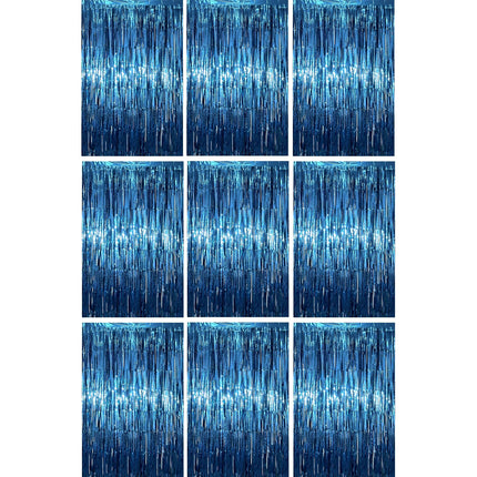 Champagne Foil Fringe Backdrop Curtains, 3.3x6.6ft, 3pcs