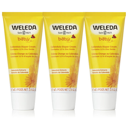 Crema para pañales Baby Calendula, 2.8 Fluid Ounce, protección vegetal con caléndula, manzanilla, aceite de almendra dulce, lanolina y óxido de zinc