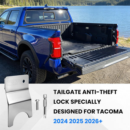 Tailgate Anti-Theft Lock Fit for Toyota Tacoma 2024 2025 2026+, Truck Bed Tailgate Locks Protector Compatible with Toyota Tacoma Accessories 2026-2024