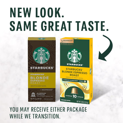 Starbucks by Nespresso Original Line Blonde Roast Espresso 50-count Espresso Pods